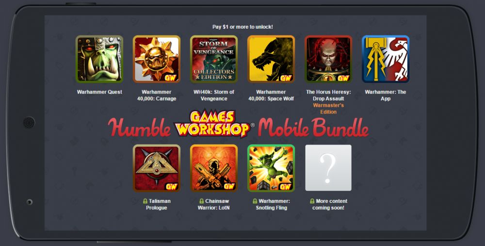 Humble Bundle Mobile spécial Games Workshop
