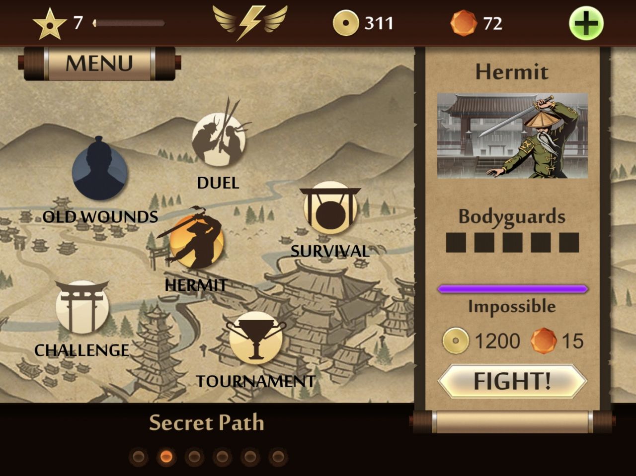 Shadow Fight 2 Special Edition (copie d'écran 1 sur iPhone / iPad)