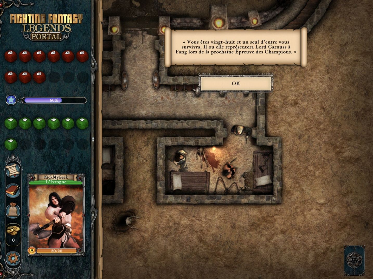 Fighting Fantasy Legends Portal (copie d'écran 12 sur Android)
