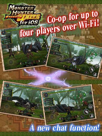 Monster Hunter Freedom Unite de Capcom sur iPhone et iPad